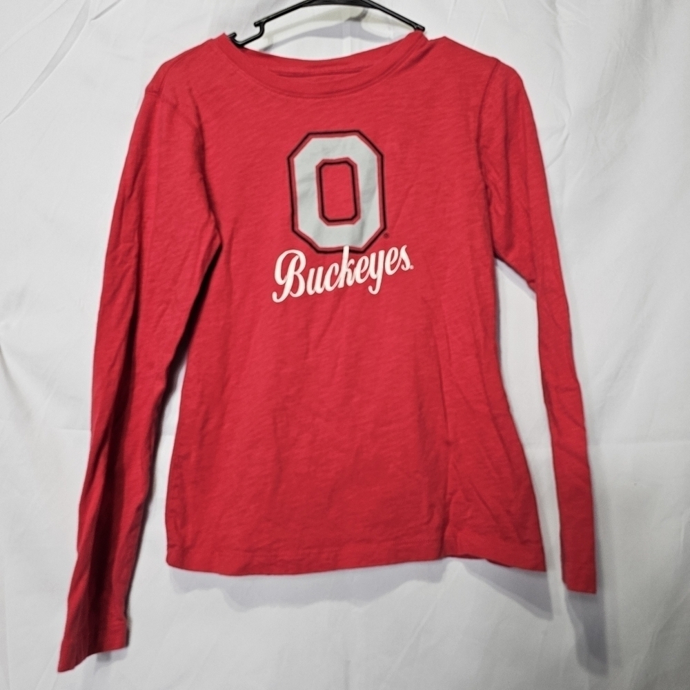 Colosseum Athletics Medium Ohio Buckeyes long sleeve red shirt